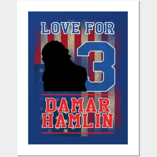 Love for 3 Damar Hamlin man Posters and Art